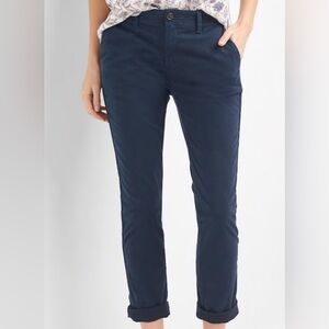 Khakis by GAP Vintage Rolled Crop in Blue GAPNavy Blue Trouser Pants 4-Pockets 0